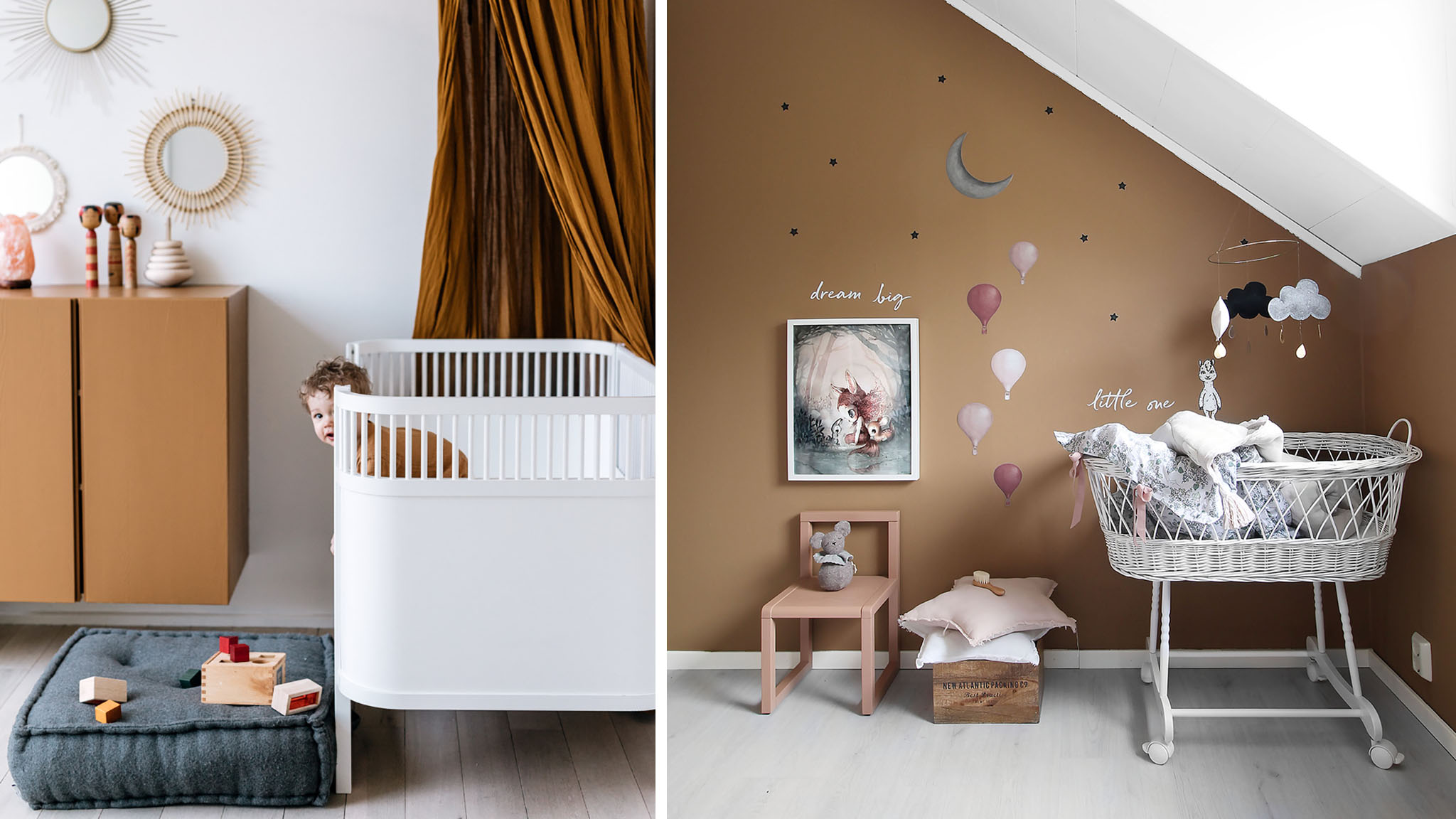 Babyrom inspirasjon skap og seng Babyrom inspirasjon skap og seng