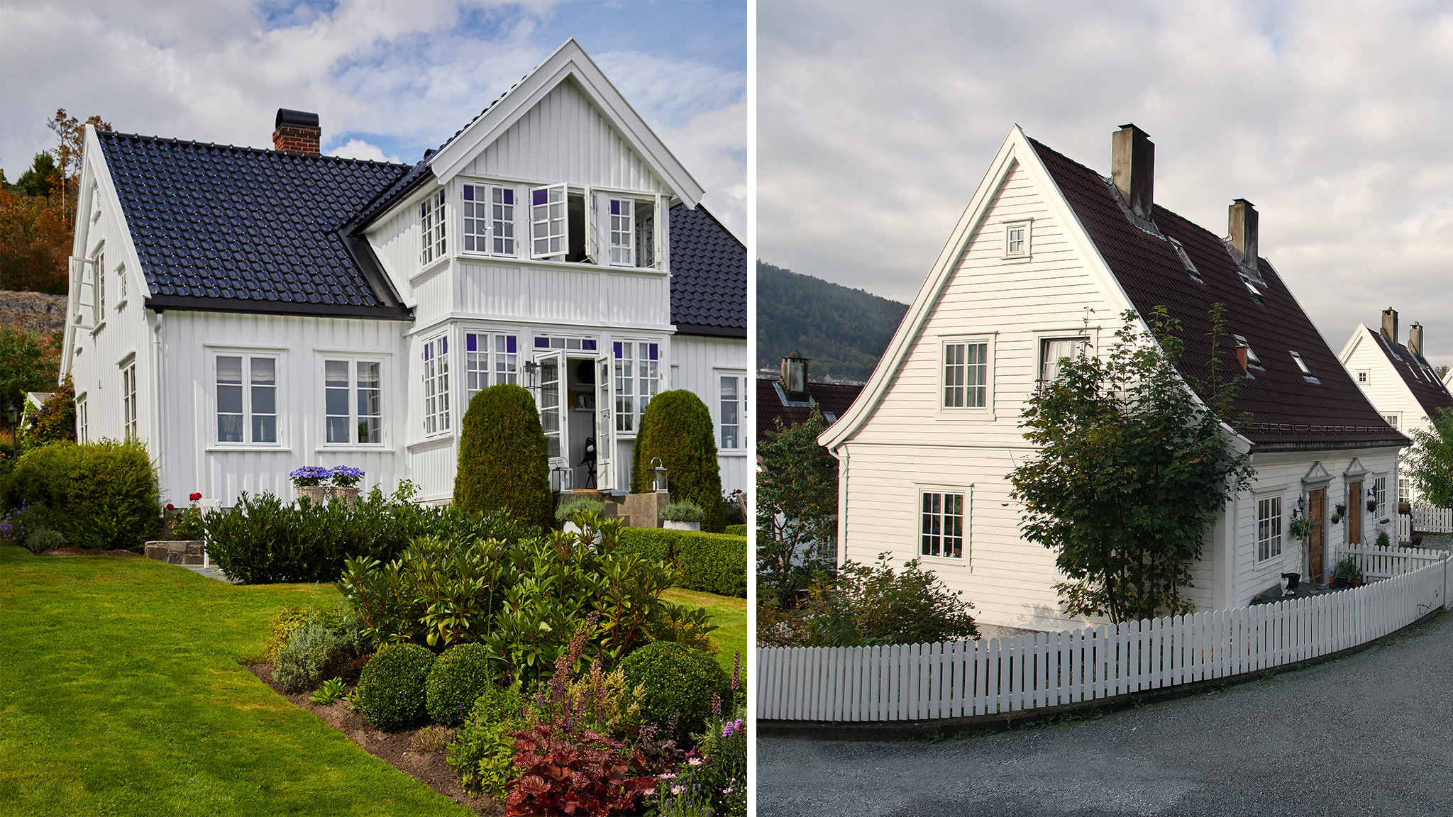 hvite farger på husfasaden hvite farger på husfasaden