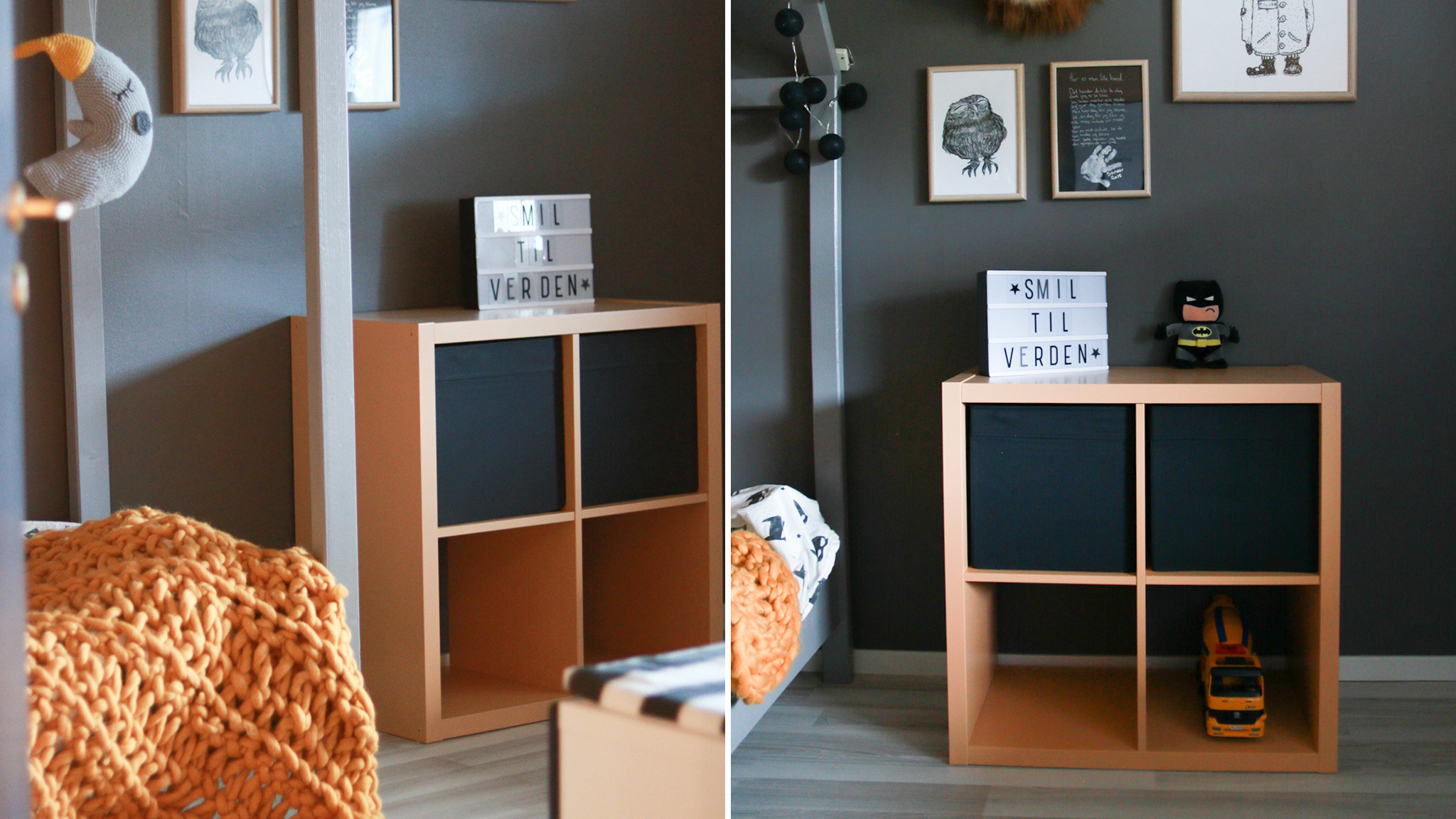 Barneromsinspirasjon gutterom Mal Ikea hyllen