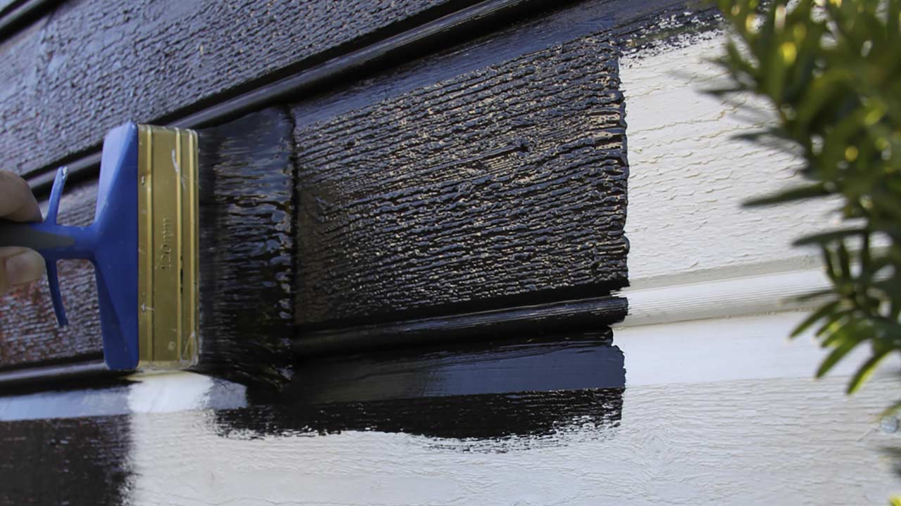 Male hus med sort farge Svart husfarge