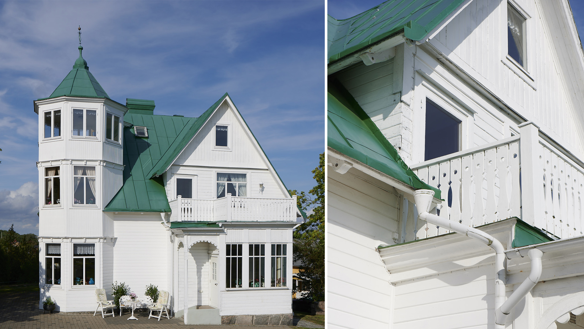 Hvitmalt hus i farge Ingierstrand i Nordsjømaling Hvitmalt hus i farge Ingierstrand i Nordsjømaling