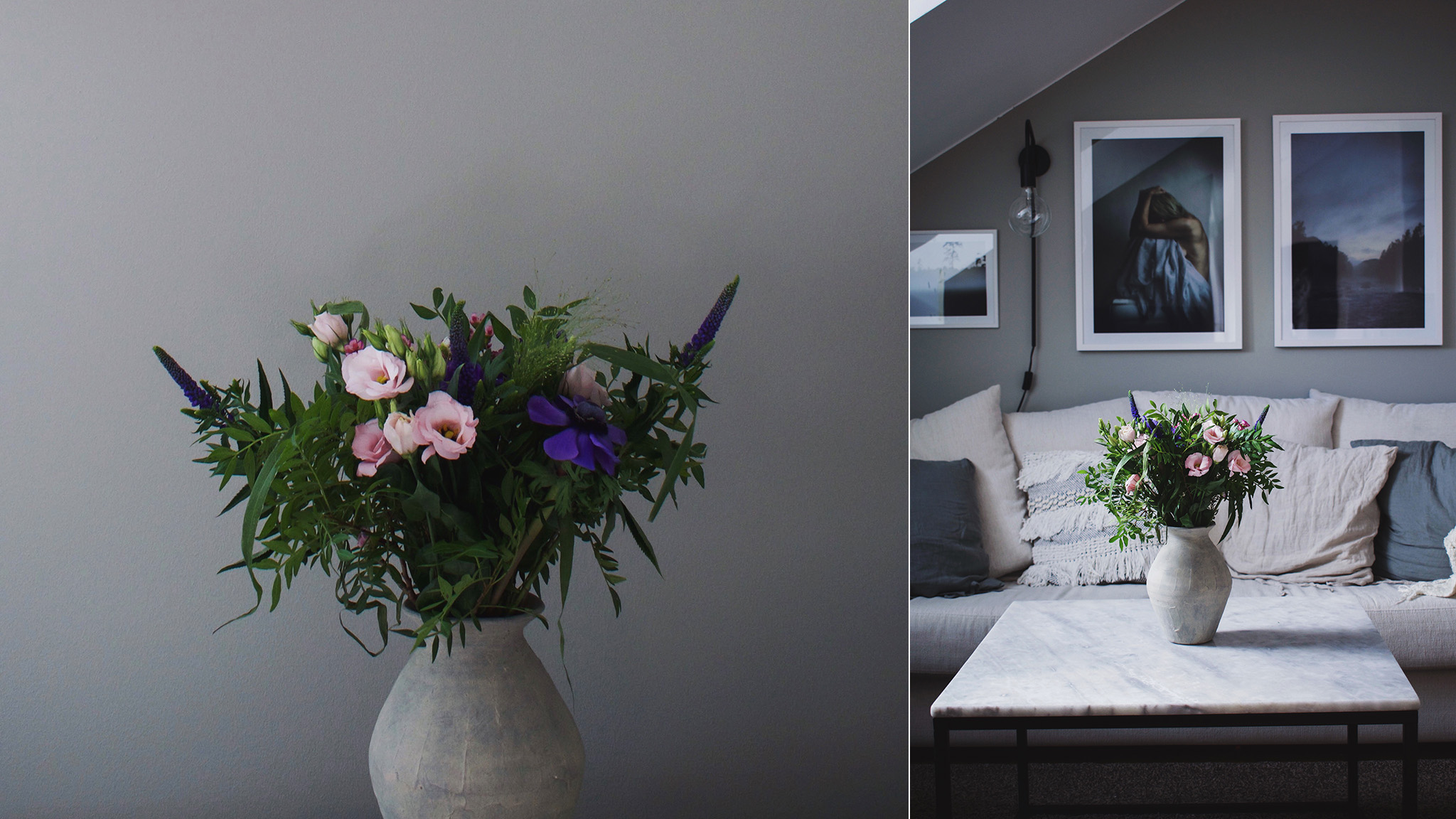 Vase med blomster Vase med blomster